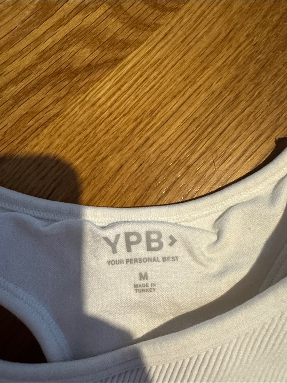 Abercrombie & Fitch Cream Ribbed Racerback Crop Tank - Picture 2 of 3